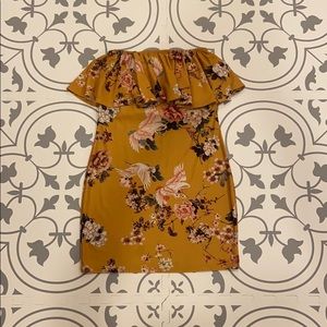 Súper mini golden print dress